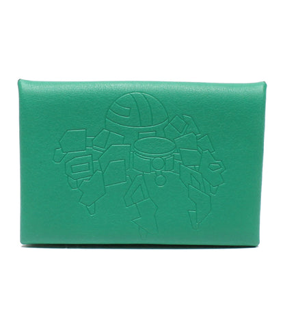 Hermes beauty products Calvi Card Case A engraved unisex (2 fold wallet) HERMES