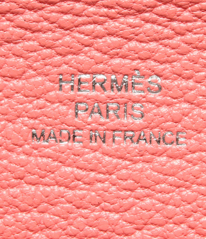 Hermes beauty products Calvi Rose lipstick Card Case C engraved Ladies (2-fold wallet) HERMES