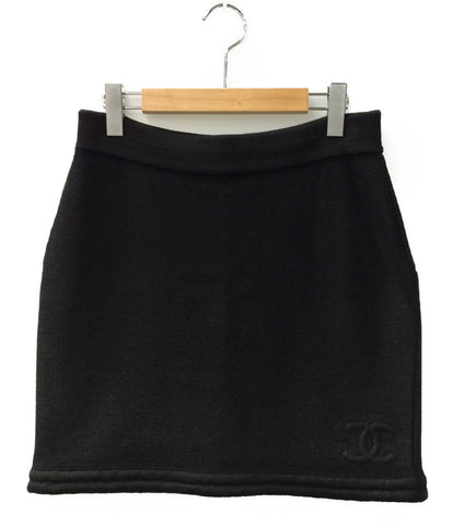 Chanel beauty products 12A P44565 here mark knit skirt ladies SIZE 42 (L) CHANEL