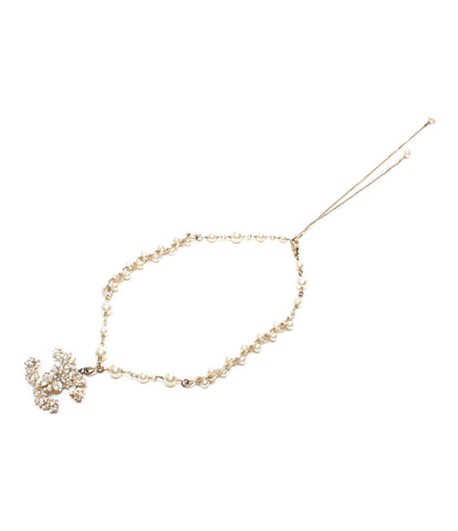 可可香奈儿标志人造珍珠项链水钻女士11P（项链）CHANEL