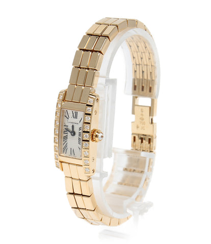カルティエ 美品 腕時計 タンクアリンジェラニエール  クオーツ   レディース   Cartier
