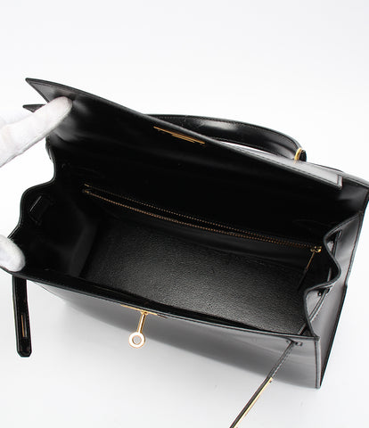 Hermes leather handbag box calf Gold Hardware ○ oR engraved Kelly 28 Ladies HERMES
