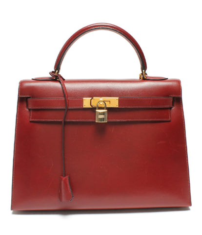 Hermes box calf Kelly 32 leather handbags engraved □ B Ladies HERMES