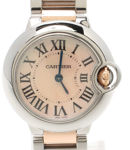 カルティエ  腕時計 バロンブルーSM  クオーツ シェル  レディース   Cartier