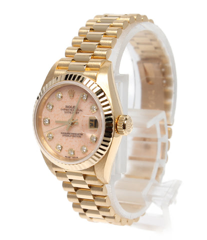 ロレックス 美品 腕時計 デイトジャスト  自動巻き ピンク  レディース   ROLEX