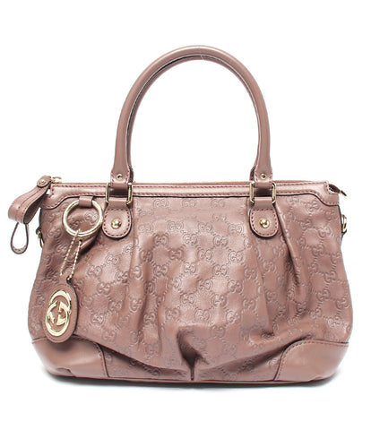 Gucci beauty products 2way leather handbag Gutchishima Ladies GUCCI