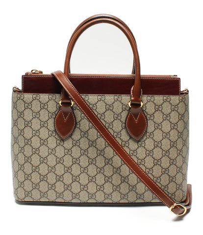 Gucci beauty products 2WAY leather handbag GG Supreme Ladies GUCCI