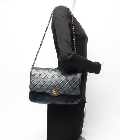 Chanel หนังกระเป๋าสะพายโซ่ Ramskin Gold Bracket Matrasse รุ่นปัจจุบันผู้หญิง Chanel