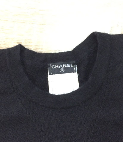 Chanel beauty products 02A Kokomaku cashmere half sleeve knit Ladies SIZE 38 (S) CHANEL