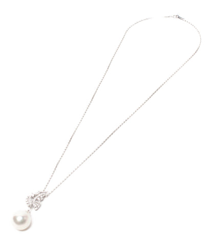 御木本美容产品PT900白蝶珍珠14.33毫米钻石吊坠女士（项链）MIKIMOTO
