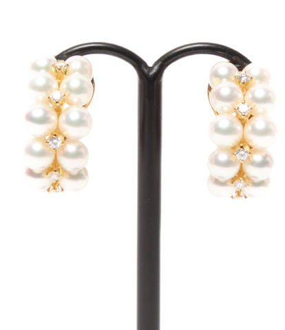 Mikimoto K18 Pearl 5.2mm Earrings Women (Earrings · Earrings) mikimoto