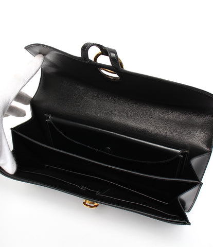 Hermes leather handbag box calf ○ C engraved Ringudu Ladies HERMES