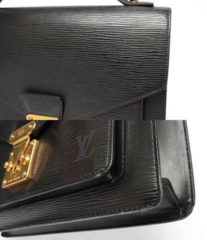 Louis Vuitton แปลนมือถือ Noir Mont เห็น Epi สุภาพสตรี Louis Vuitton