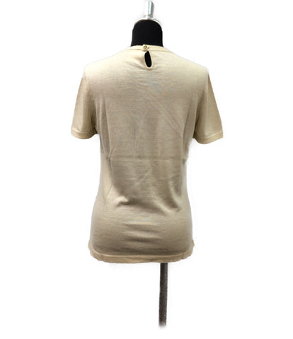 Chanel cashmere blend short-sleeved knit sweater here mark P40353 Ladies SIZE 38 (M) CHANEL