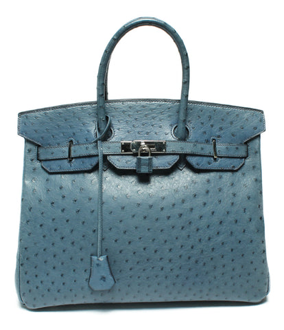 Hermes leather handbag engraved □ E Birkin 35 Ladies HERMES