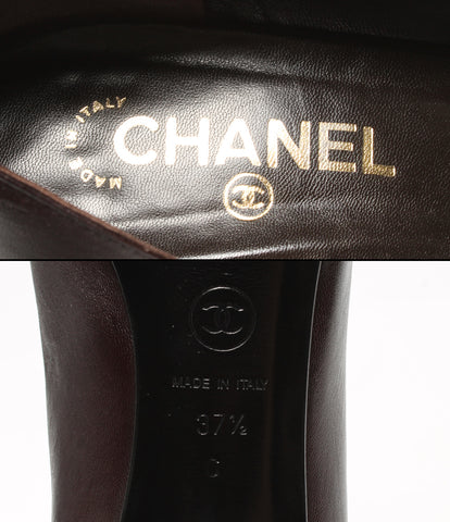 Chanel的美容产品07A Kokomaku缝帽脚趾泵女士SIZE 37 1/2（M）CHANEL
