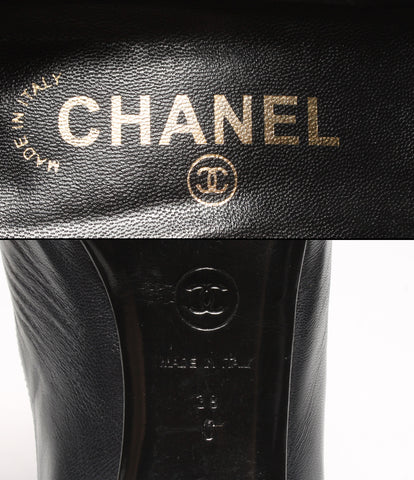 Chanel 07A Kokomaku stitch cap toe pumps ladies SIZE 38C (M) CHANEL