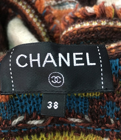 Chanel beauty products 18A sailor color patchwork knit jacket ladies SIZE 38 (M) CHANEL
