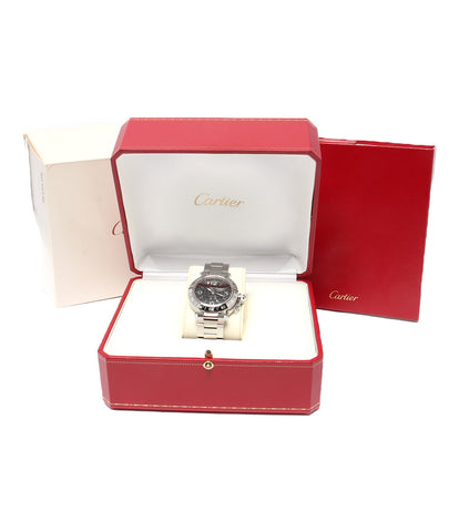 カルティエ 美品 腕時計 パシャC  自動巻き ブラック  レディース   Cartier