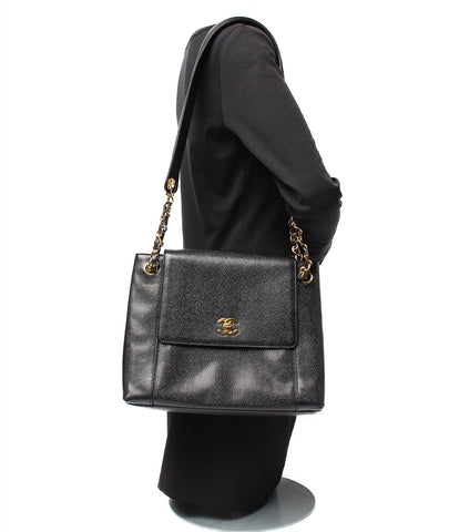 Chanel leather shoulder bag Gold Hardware Women's CHANEL