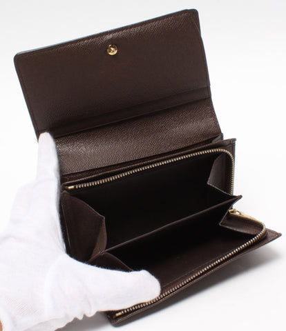 ルイヴィトン  二つ折り財布 ポルトフォイユ　トレゾール ダミエ    レディース  (2つ折り財布) Louis Vuitton