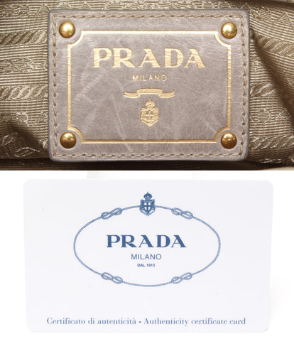 Prada 2way หนังกระเป๋า Vetero Shine Leather Ladies Prada