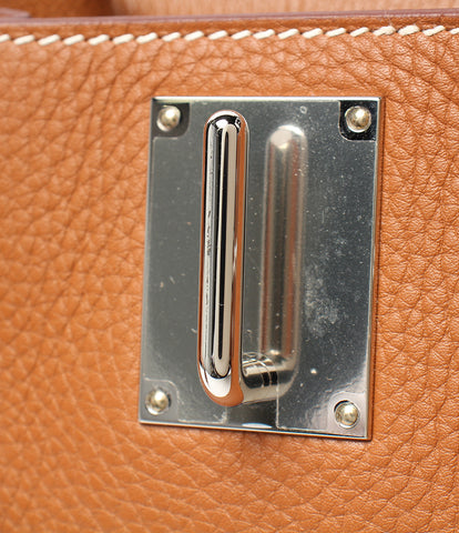 Hermes beauty products leather shoulder bag door Clemence leather T engraved gold Silver hardware Jipushieru 31 unisex HERMES