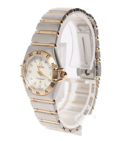 Omega watch 12P diamond constellation mini quartz shell Ladies OMEGA