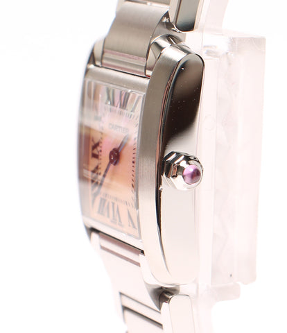 カルティエ 美品 腕時計 タンクフランセーズSM  クオーツ シェル  レディース   Cartier
