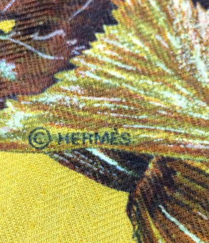 Hermes的美容产品卡勒90羊绒×丝大幅面围巾CITROUILLES＆COLOQUINTES南瓜和药西瓜女士（多尺寸）HERMES