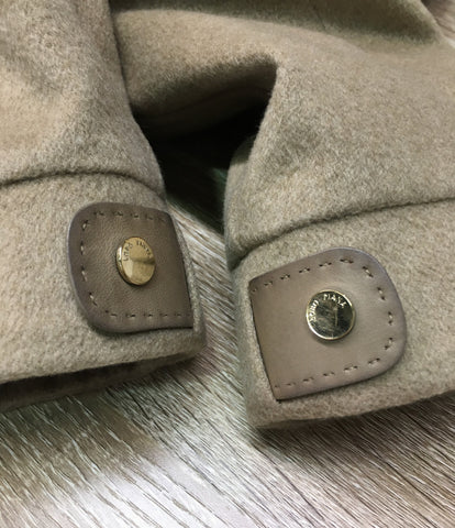 Roropiana leather trim with fur cashmere coat ladies SIZE 42 (M) Loro Piana