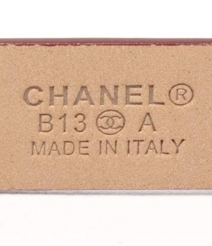 Chanel สิทธิบัตรหนัง Coco Mark หัวเข็มขัดเข็มขัดผู้หญิง (หลายขนาด) Chanel