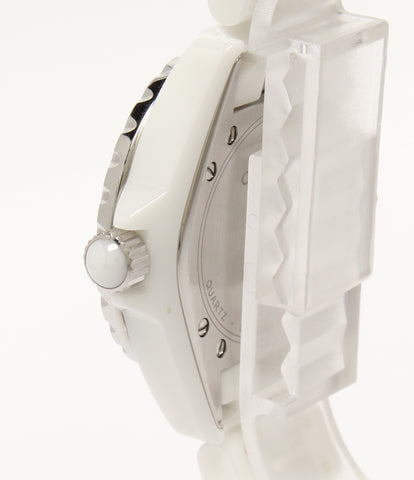 シャネル  腕時計 J12 ベゼルダイヤ  クオーツ ホワイト  レディース   CHANEL