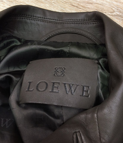 LOEWE ロエベ レザージャケット ブラウン ダウンライナー付 メンズ48よろしくお願い致します