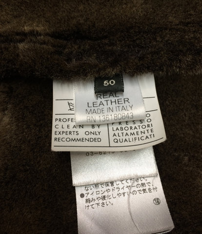 Salvatore Ferragamo Ganchini button Mouton coat Men SIZE 50 (more than XL) Salvatore Ferragamo