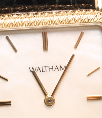 沃尔萨姆手表金无垢K18石英壳牌男士WALTHAM
