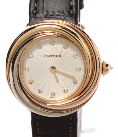 cartier อนุภาคควอตซ์นาฬิกาทรินิตี้ควอตซ์ผู้หญิง cartier