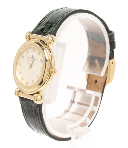 watch k18 12p เพชรควอตซ์ขาวผู้หญิง baume & mercier