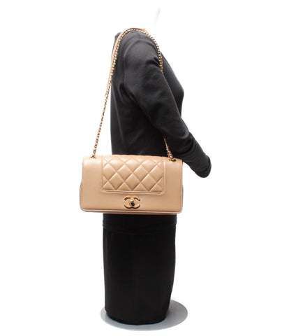 Chanel beauty products leather shoulder bag Matorasse quilting W flap Mademoiselle Women's CHANEL