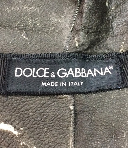 Dolce และ Gabbana ผลิตภัณฑ์ความงามเครื่องจักรกลหนัง Graffiti เสื้อสตรีขนาด 40 (s) Dolce & Gabbana