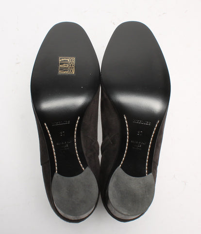 爱马仕新的麂皮短靴模式脚跟女装尺寸37页（M）HERMES