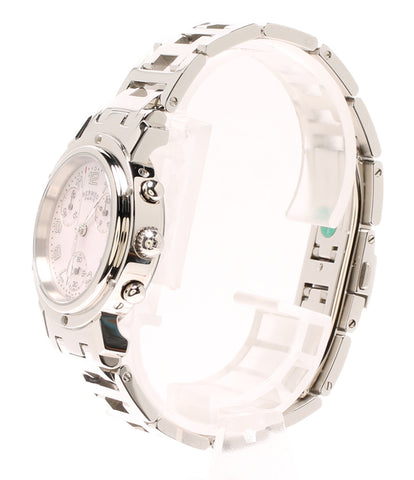 Hermes Watch Clipper nacres Chronograph quartz shell Ladies HERMES