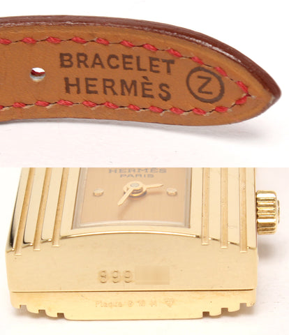 Hermes watches 〇_Z engraved Kelly watch quartz gold ladies HERMES