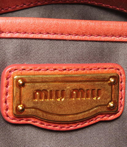 Miu Miu ผลิตภัณฑ์ความงาม 2way กระเป๋า Vitello Lux ผู้หญิง Miumiu