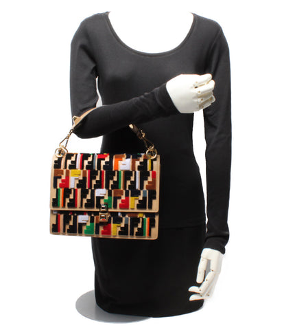 Fendi ความงาม Products 2way กระเป๋าสะพายกระเป๋าสะพายหนังแคนัยผ้าผู้หญิง Fendi