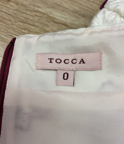 Tokka ความงาม Bicolor เย็บปักถักร้อยแขนกุดหนึ่งชิ้นผู้หญิง (XS หรือน้อยกว่า) Tocca