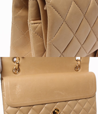 Chanel Leather chain shoulder bag Matorasse W chain Ladies CHANEL