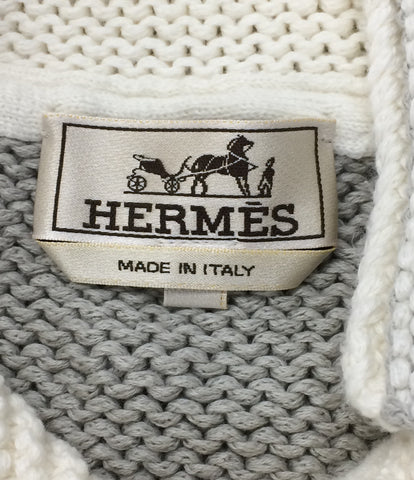 Hermes beauty products collared long-sleeved knit men's SIZE M (M) HERMES