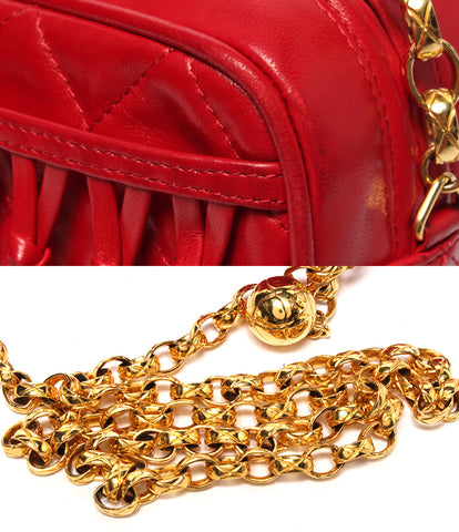 Chanel Leather chain shoulder bag Matorasse net Ladies CHANEL