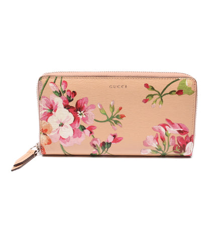 Gucci beauty goods length purse round fastener Blooms Ladies (round zipper) GUCCI